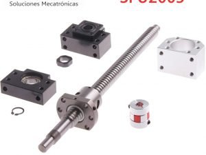 n Tornillo de bola SFU2005 de 400mm con extremos mecanizados