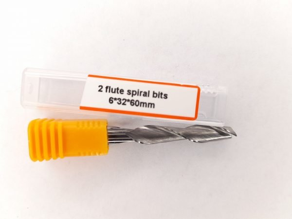 Fresa espiral de 2 labios