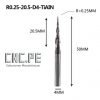 two flutes spiral tapered ball nose end mills 4*0.25*20.5mm - Imagen 2
